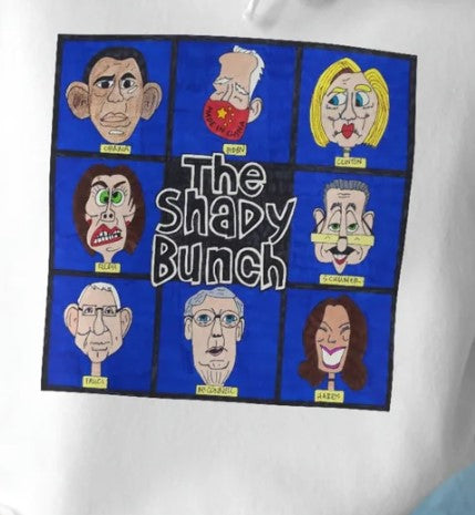 . THE SHADY BUNCH Patriotic Cropped Hoodie (XS-L):  Women's Lane Seven LS12000 - FREE SHIPPING