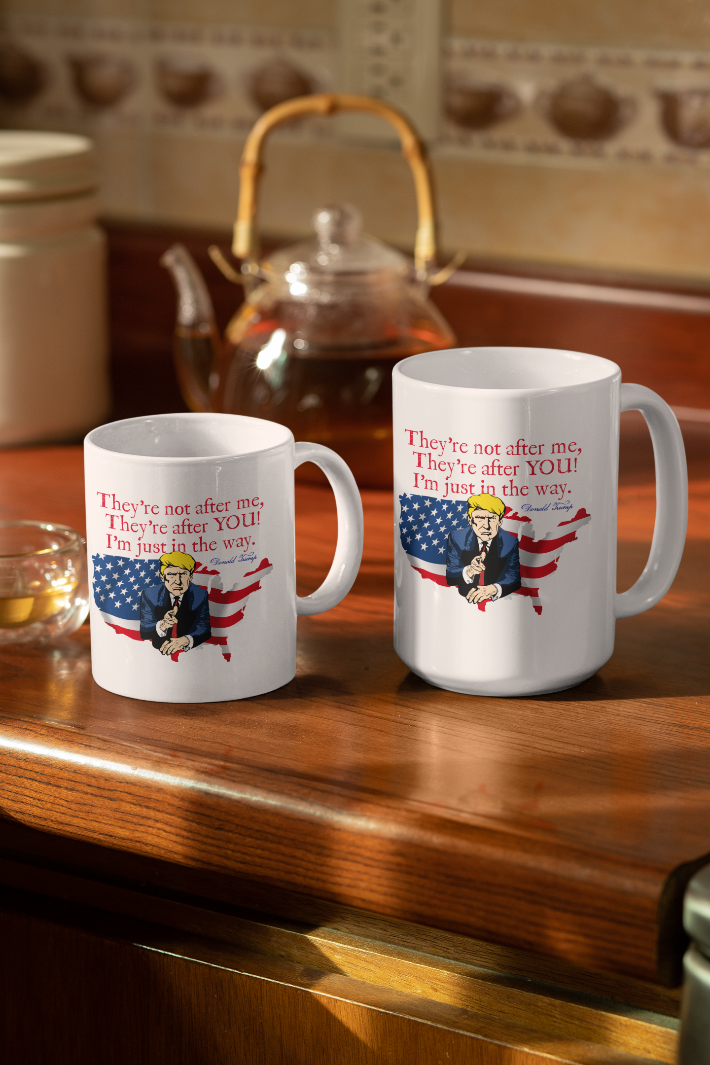 TRUMP - They're After You Ceramic Coffee Mug (11oz, 15oz) - FREE SHIPPING