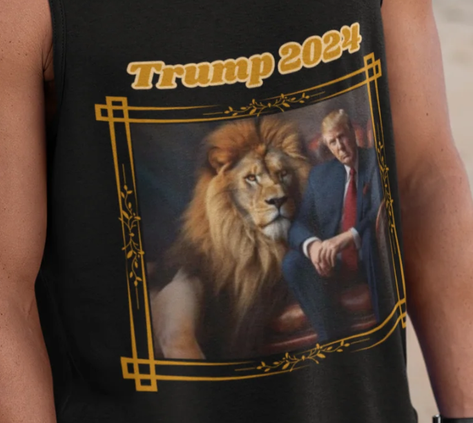 . TRUMP 2024 Patriotic Tank Top (XS-2XL):  Men's Bella+Canvas 3480 - FREE SHIPPING