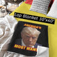 .TRUMP MUG SHOT Light Weight Velveteen Plush Blanket (3 sizes available) - FREE SHIPPING