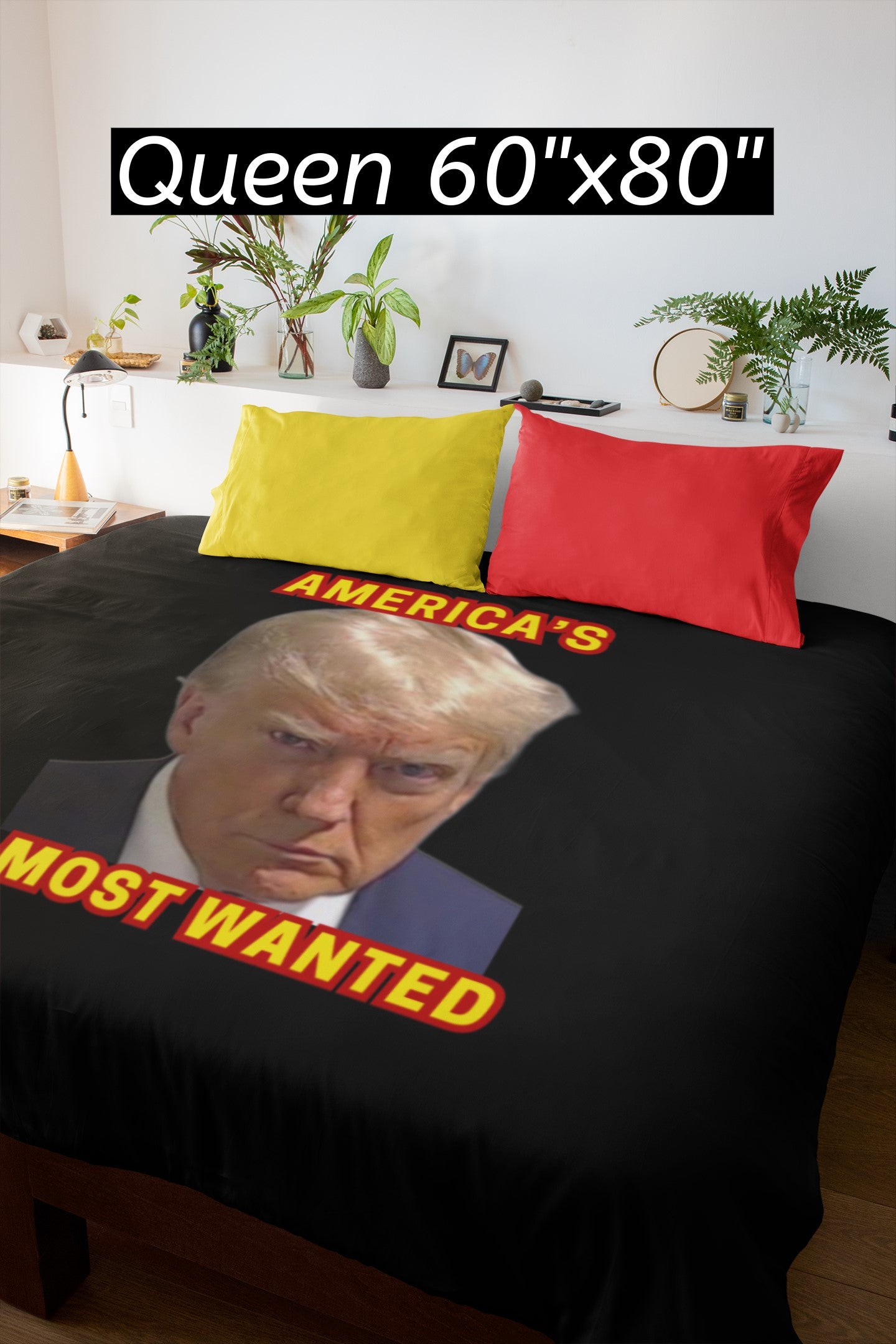 .TRUMP MUG SHOT Light Weight Velveteen Plush Blanket (3 sizes available) - FREE SHIPPING