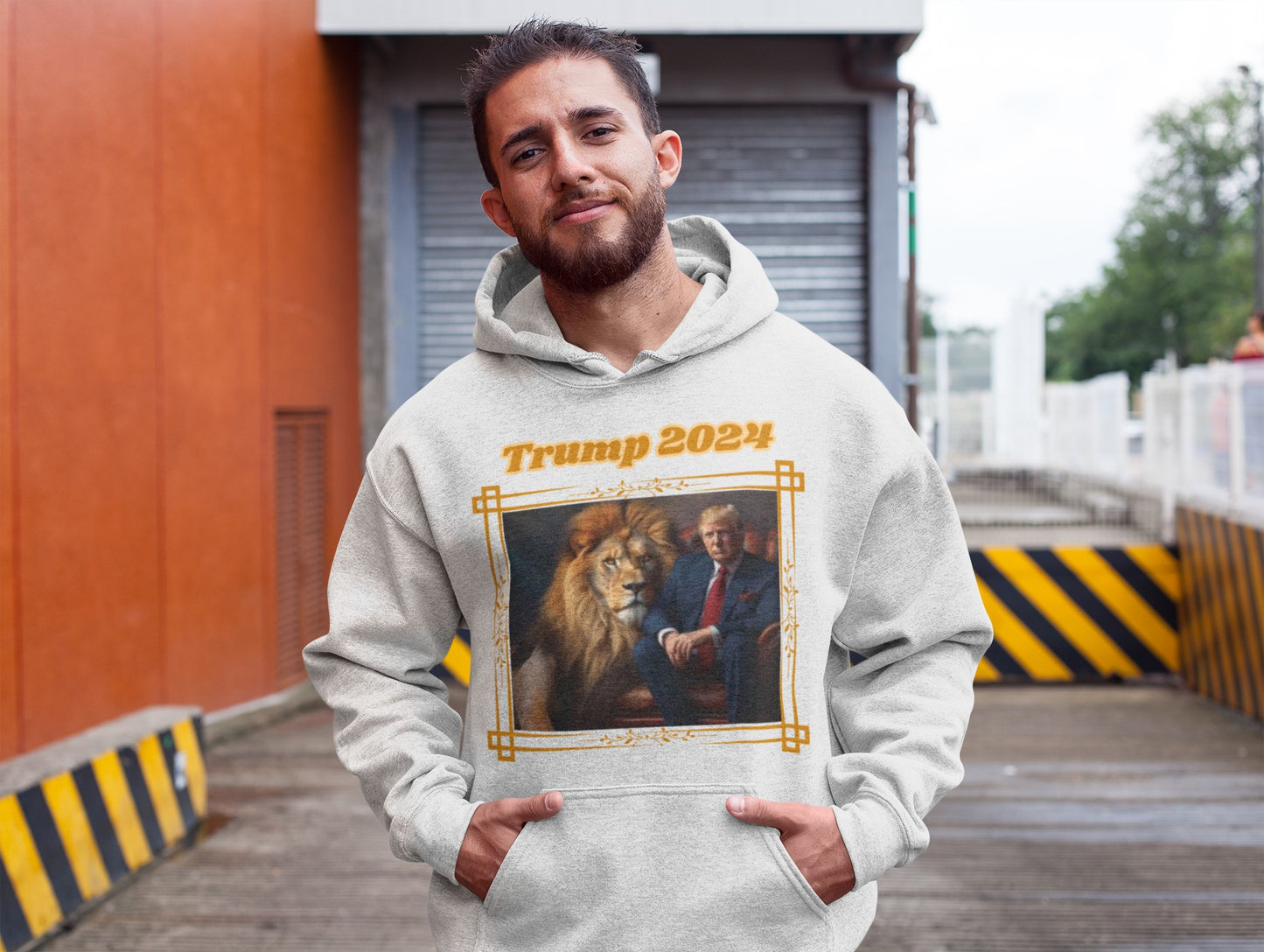 .. TRUMP 2024 Heavy Weight Patriotic Hoodie (S-5XL):  Men's Gildan 18500 - FREE SHIPPING