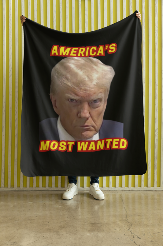 .TRUMP MUG SHOT Light Weight Velveteen Plush Blanket (3 sizes available) - FREE SHIPPING