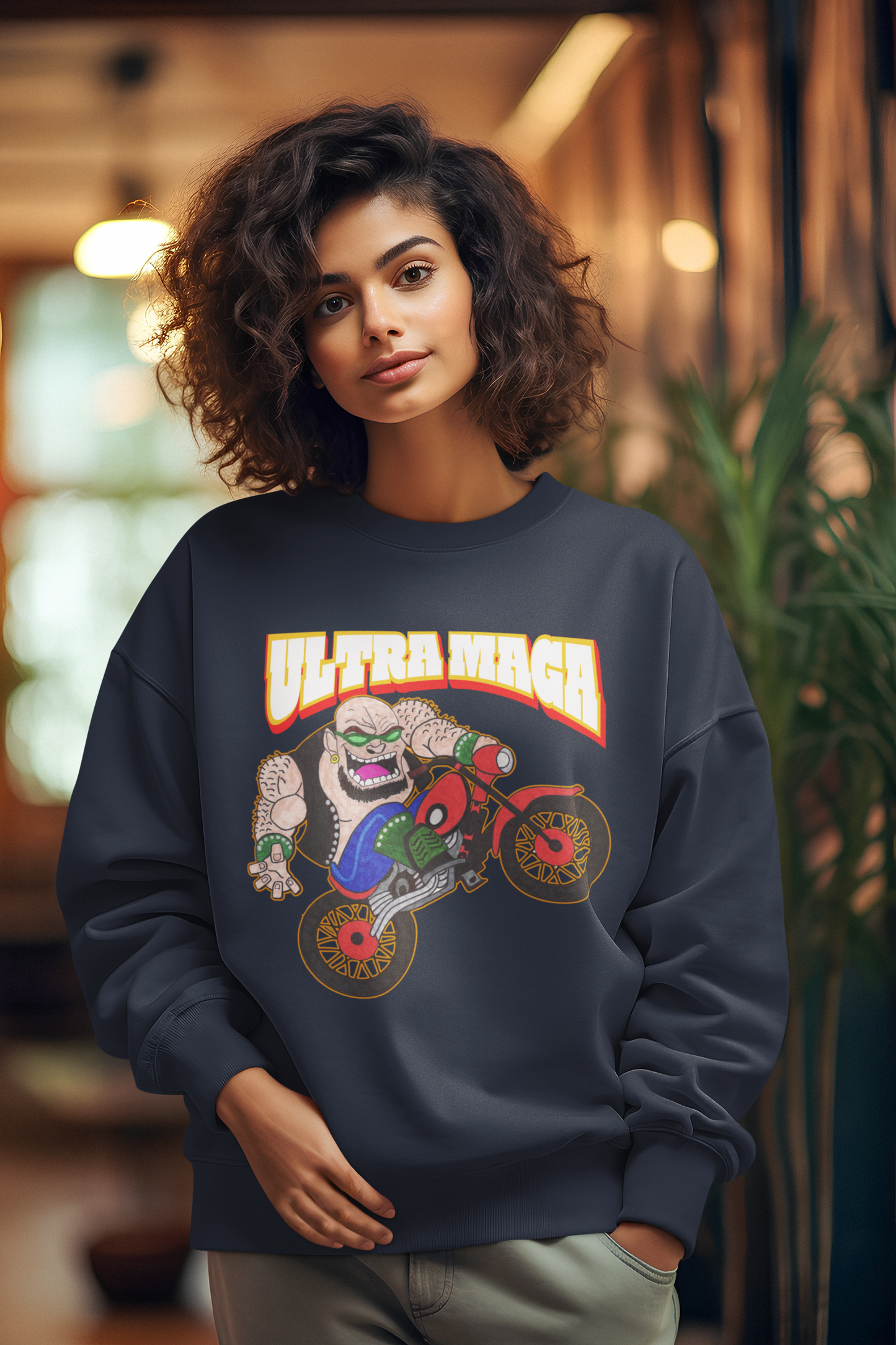 ... ULTRA MAGA Heavy Weight Biker Sweatshirt (S-5XL):  Women's Gildan 18000 - FREE SHIPPING