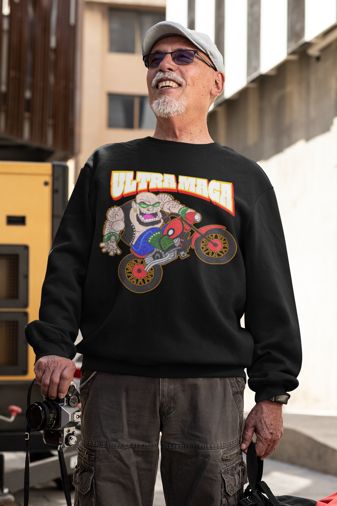 . ULTRA MAGA Heavy Weight Patriotic Biker Sweatshirt (S-5XL):  Men's Gildan 18000 - FREE SHIPPING