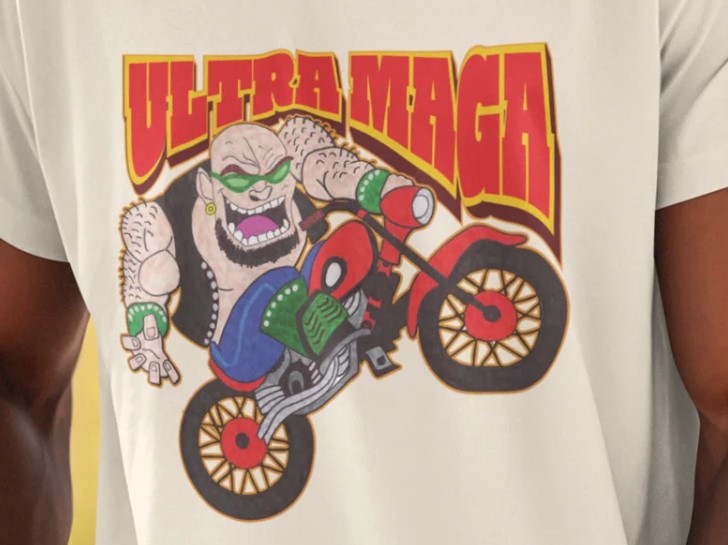 ULTRA MAGA Patriotic Biker T-Shirt (S-5XL):  Men's Medium Weight Gildan 5000 - FREE SHIPPING