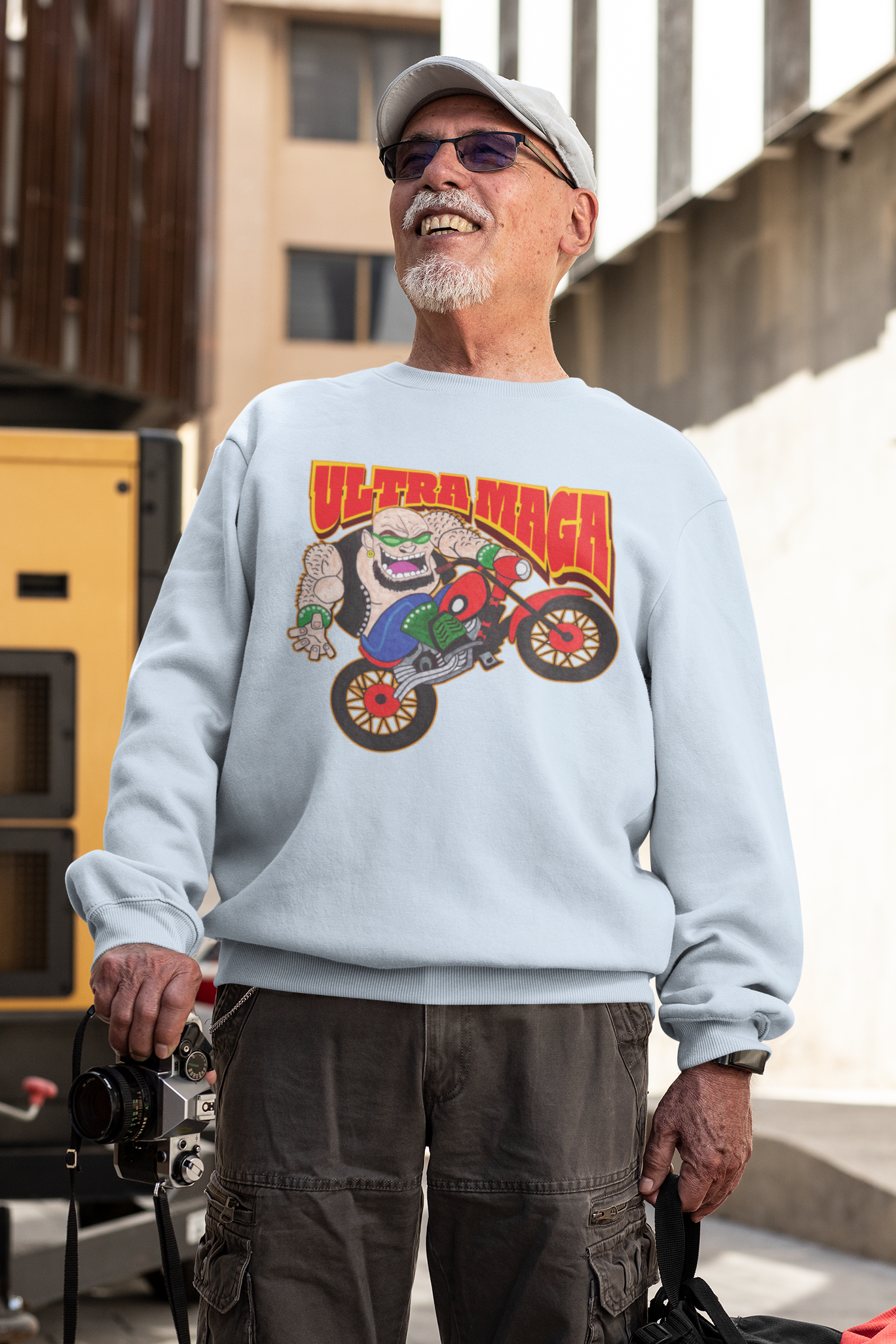 . ULTRA MAGA Heavy Weight Patriotic Biker Sweatshirt (S-5XL):  Men's Gildan 18000 - FREE SHIPPING