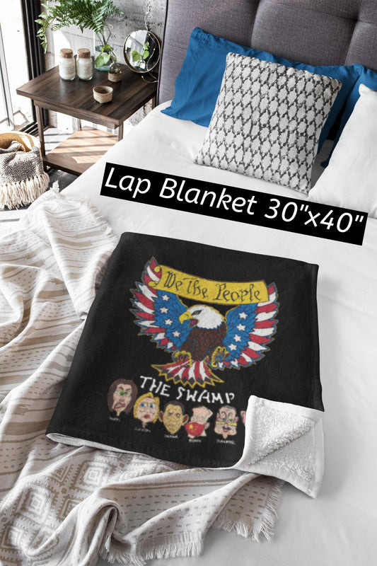 .WE THE PEOPLE vs THE SWAMP Light Weight Velveteen Plush Blanket (3 sizes available) - FREE SHIPPING