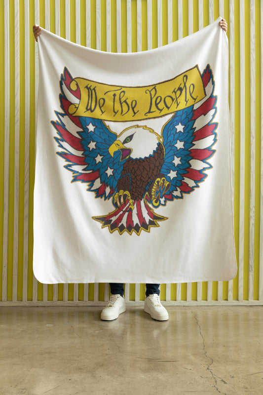.WE THE PEOPLE Light Weight Velveteen Plush Blanket (3 sizes available) - FREE SHIPPING
