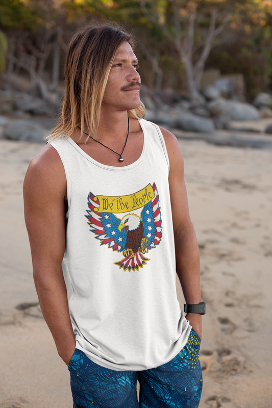 . WE THE PEOPLE Patriotic Tank Top (XS-2XL):  Men's Bella+Canvas 3480 - FREE SHIPPING