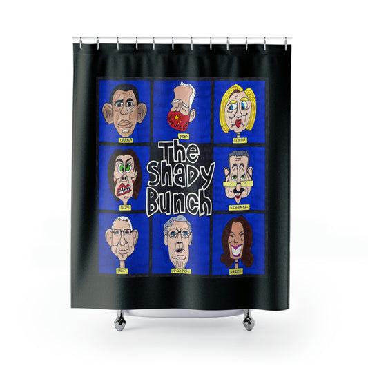 THE SHADY BUNCH:  100% Polyester Patriotic Shower Curtain - FREE SHIPPING