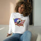 . NEVER FORGOTTEN Patriotic Military Cropped Hoodie (XS-L):  Women's Lane Seven LS12000 - FREE SHIPPING
