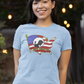. NEVER FORGOTTEN Fitted Patriotic T-Shirt (S-2XL):  Women's Bella+Canvas 6004 - FREE SHIPPING