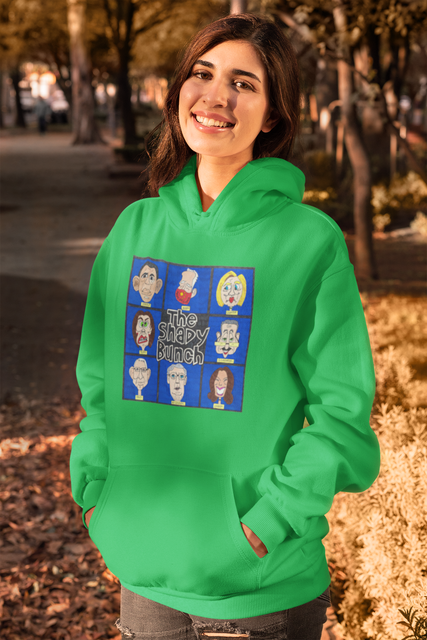 .. THE SHADY BUNCH Heavy Weight Patriotic Hoodie (S-5XL):  Women's Gildan 18500 - FREE SHIPPING