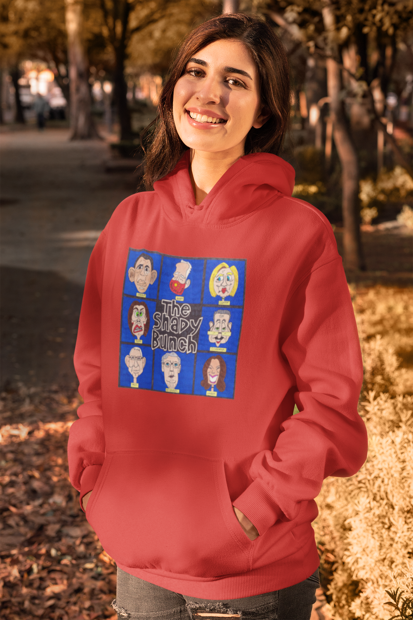 .. THE SHADY BUNCH Heavy Weight Patriotic Hoodie (S-5XL):  Women's Gildan 18500 - FREE SHIPPING