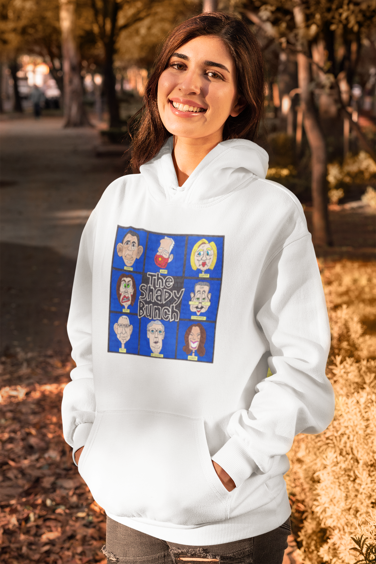 .. THE SHADY BUNCH Heavy Weight Patriotic Hoodie (S-5XL):  Women's Gildan 18500 - FREE SHIPPING