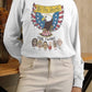 . WE THE PEOPLE vs THE SWAMP Heavy Weight Patriotic Long Sleeve T-Shirt (S-2XL):  Women's Gildan Heavy Weight 2400 - FREE SHIPPING