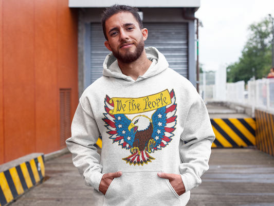 .. WE THE PEOPLE Heavy Weight Patriotic Hoodie (S-5XL):  Men's Gildan 18500 - FREE SHIPPING