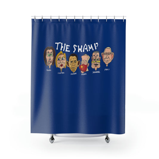 THE SWAMP:  100% Polyester Patriotic Shower Curtain - FREE SHIPPING